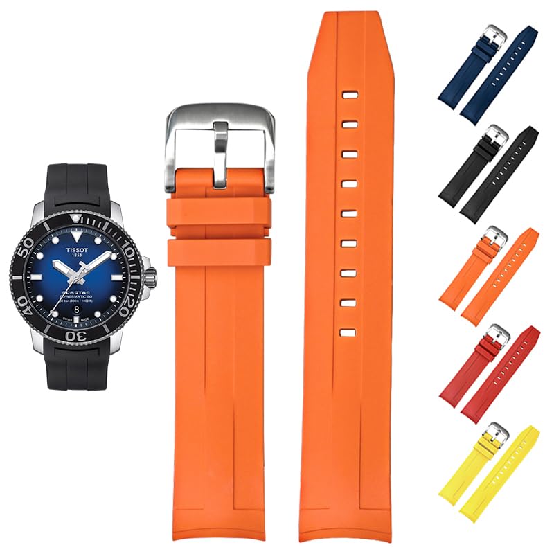 Amazon.co.jp: 21mm FKM ラバーバンド Tissot Seastar 1000 Powermatic